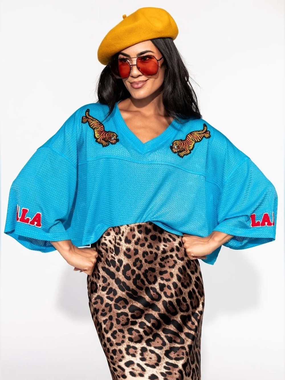 Dressed in LALA Way To Go Tiger Cropped Jersey - L/XL